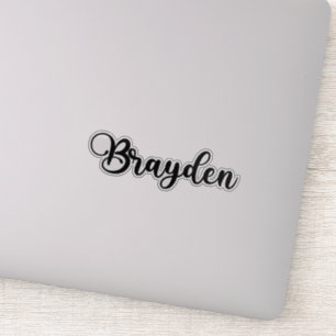 Brayden Naam - Handgeschreven kalligrafie Sticker