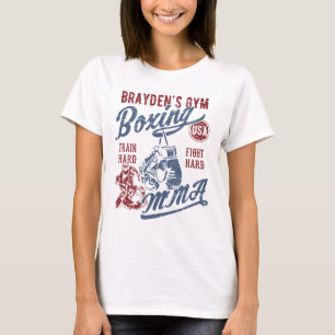 Brayden's Gym Boksen Mma Retro Design Voor De Naam T-shirt