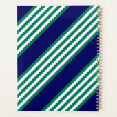 Brayures blanches et vertes motif avec bleu marine (Dos)