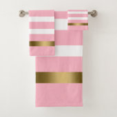 Brayures roses et blanches, accents d'or motif (En situation)