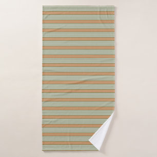 Brayures vert olive et blanc motif avec bronze