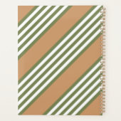 Brayures vert olive et blanc motif avec bronze (Dos)