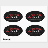 Brazen Addict sticker - ZWART (Vel)