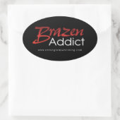 Brazen Addict sticker - ZWART (Tas)