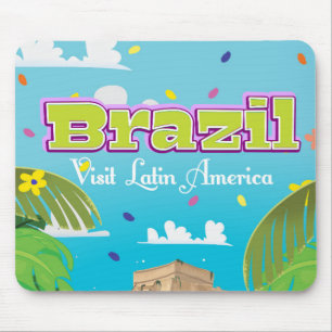 Brazil Cartoon reisposter print. Muismat