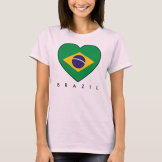 Brazil Heart Brasilien Herz Soccer TShirt