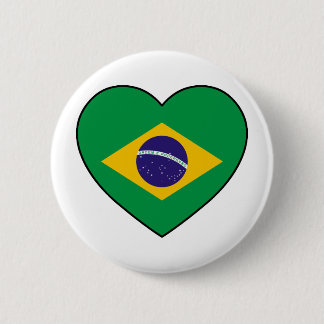 Brazil Heart Soccer Ronde Button 5,7 Cm