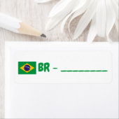 Brazil id postcross etiket (Insitu)