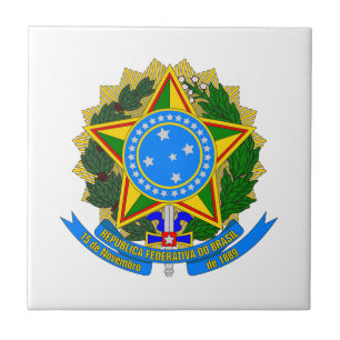 Brazil land wapenschild symbool embleem ster vlag tegeltje