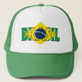 Brazil Logo – Foam Trucker Hat – World Cup 2026 Ed Pet (Voorkant)