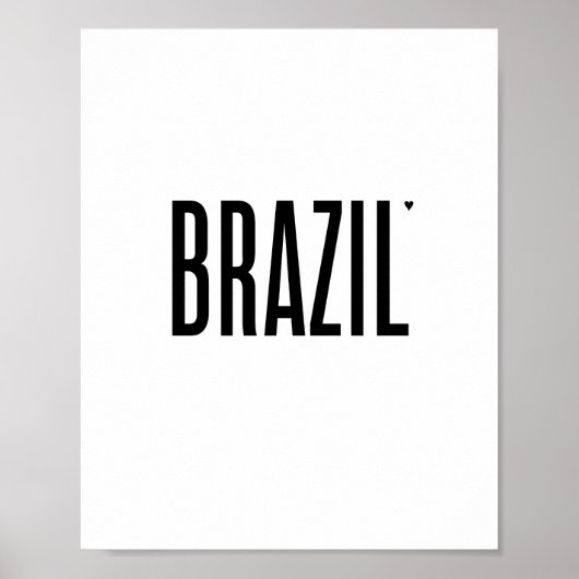 Brazil - minimalistic typography poster (Devant)