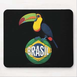 Brazil Pride Vlag Brasil Toekan Voetbal Bal Voetba Muismat