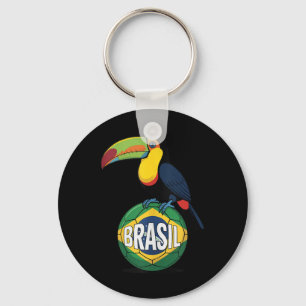 Brazil Pride Vlag Brasil Toekan Voetbal Bal Voetba Sleutelhanger