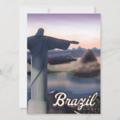 Brazil reisposter kunstprint. (Achterkant)