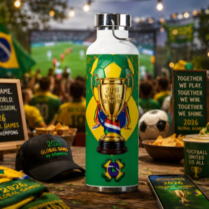 Brazil Voetbal: 2026 Wereldspelen Team Spirit Waterfles