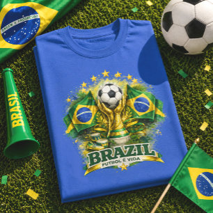 Brazil Voetbal Brasil Voetbal Fan Braziliaanse Tro T-shirt