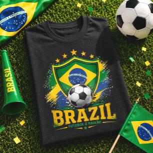 Brazil Voetbal Brasil Voetbal Fan Braziliaanse Tro T-shirt
