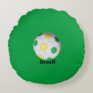 Brazil Voetbal Rond Kussen