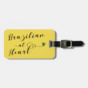 Braziliaan op de Sjabloon van het Bagagelabel Hear