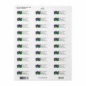 Braziliaans-Amerikaanse golfvlag Etiket (Full Sheet)