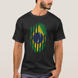 Braziliaans-Amerikaanse    vlagBrazilië en VS Desi T-shirt