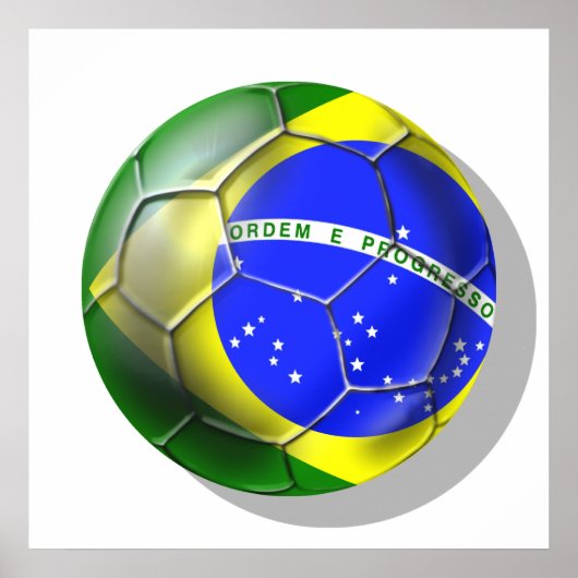Braziliaans Brasil Samba football Braziliaanse vla Poster (Voorkant)