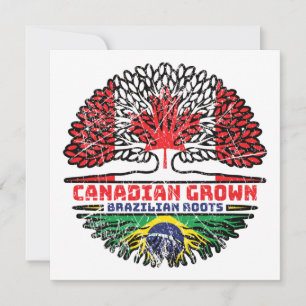 Braziliaans - Canadese Canadese vlag voor boomstam Kaart