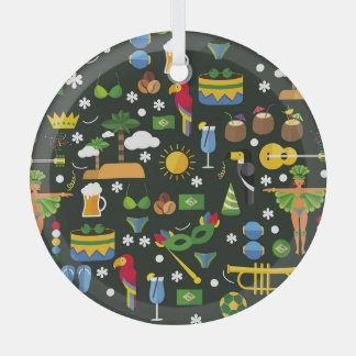 Braziliaans carnaval,  platte textuur. glas ornament