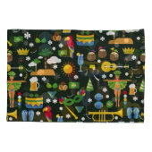 Braziliaans carnaval,  platte textuur. kussensloop (Achterkant)