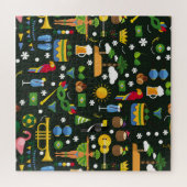 Braziliaans carnaval, platte textuur. legpuzzel (Horizontaal)