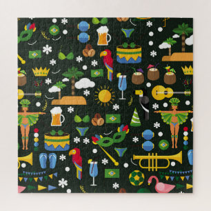 Braziliaans carnaval,  platte textuur. legpuzzel