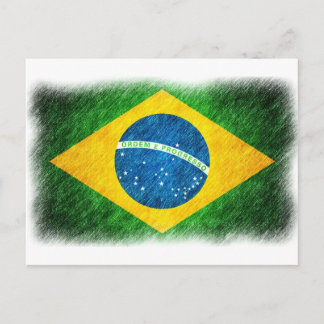 Braziliaans_Flag_Pencil_Painting Briefkaart