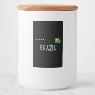 Braziliaans Football Ventilator Shirt Hart Voedselcontainer Etiket
