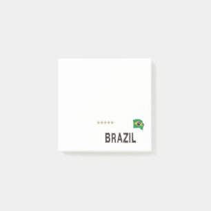 Braziliaans Football Ventilatorhart Shirt Post-it® Notes