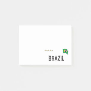 Braziliaans Football Ventilatorhart Shirt Post-it® Notes
