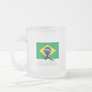 Braziliaans Football Voetbalteam Matglas Koffiemok