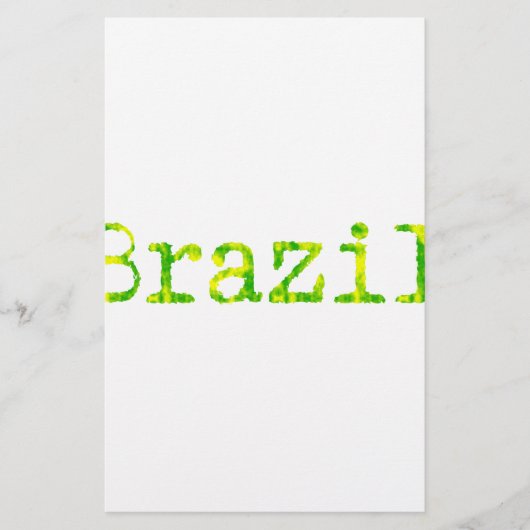 Braziliaans groen en geel lettertype briefpapier (Voorkant)
