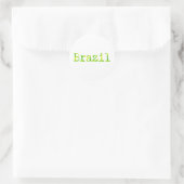 Braziliaans groen en geel lettertype sticker (Tas)