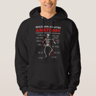 Braziliaans Jiu Jitsu Anatomie Skelet Grappige Mix Hoodie