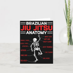 Braziliaans Jiu Jitsu Anatomie Skelet Grappige Mix Kaart