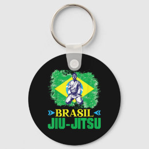 Braziliaans Jiu-Jitsu Braziliaanse Vlag Vechtkunst Sleutelhanger