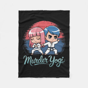 Braziliaans Jiu-Jitsu Grappige Moord Yoga ontwerp Fleece Deken