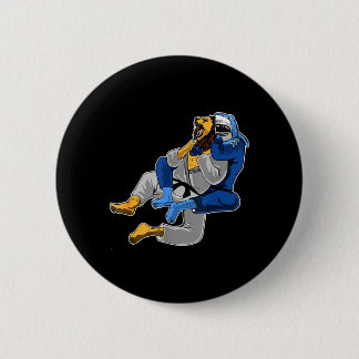 Braziliaans Jiu Jitsu Haai Leeuw Ronde Button 5,7 Cm