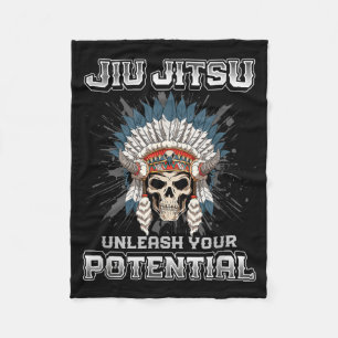 Braziliaans Jiu Jitsu MMA en Grappling BJJ Skelet Fleece Deken