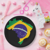 Braziliaans land papieren bordje (Feest)