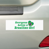 Braziliaans meisje bumpersticker (Op auto)