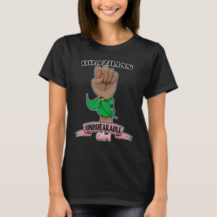 Braziliaans meisje onbreekbaar in Braziliaans erfg T-shirt