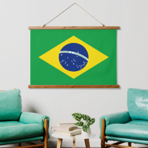 Braziliaans nationaal vlagpatriottisch Braziliaans Hangend Wandkleed
