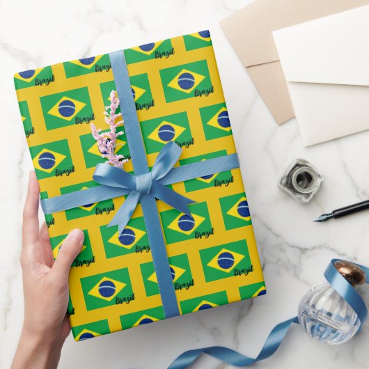 Braziliaans pakpapier, Braziliaans vlagpatriottisc Cadeaupapier (Geschenken)