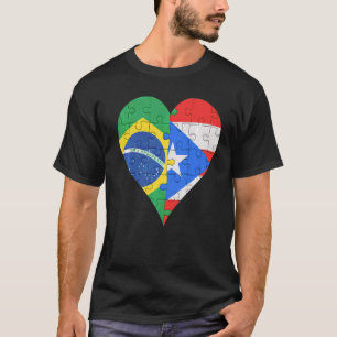 Braziliaans Puerto Ricaans vlagkopje T-shirt